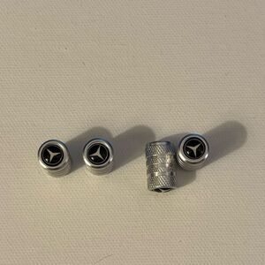 Mercedes Valve Stem Caps in Silver Set of 4 NWT